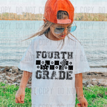 Load image into Gallery viewer, Grades Checkered Floral Bolt Blk Dropdown TRANSFER SBB
