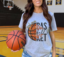 Load image into Gallery viewer, Basketball Leopard Faux Emb Sequin Mascot DROPDOWN TRANSFER CAP