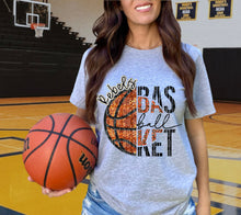 Load image into Gallery viewer, Basketball Leopard Faux Emb Sequin Mascot DROPDOWN TRANSFER CAP