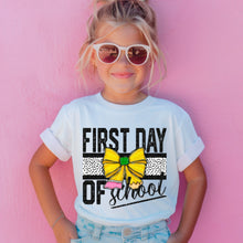 Load image into Gallery viewer, First Day Of School Yellow Bow TRANSFER SDD AUGUST