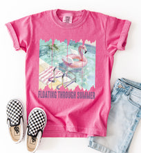 Load image into Gallery viewer, Floating Through Summer Flamingo Pool Float Distressed Panels TRANSFER SDD APR 26