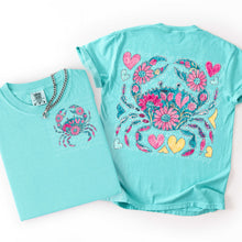 Load image into Gallery viewer, Floral Crab Heart DROPDOWN WITH Pocket TRANSFER IRENE APR 26