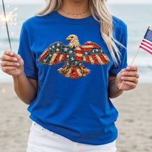 Load image into Gallery viewer, American Flag Eagle Faux Embroidery Patchwork TRANSFER SDD APR 26
