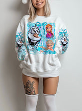 Load image into Gallery viewer, Frozen Square With Blue Bow Frame SLEEVE OPTION DROPDOWN TRANSFER AGCM DEC 25