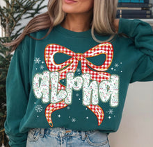 Load image into Gallery viewer, Coquette Christmas Snowflakes Alpha DROPDOWN DTF TRANSFER