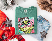 Load image into Gallery viewer, Green Guy Pink Sunglasses Christmas TRANSFER