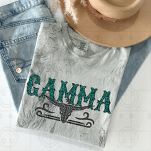 Load image into Gallery viewer, Title Turquoise Faux Glitter Bullhead Dropdown TRANSFER HMWK FEB 25