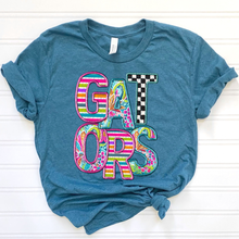 Load image into Gallery viewer, Bright Stripe Floral Checker Mascots Dropdown TRANSFER CSD MAY 25