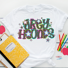 Load image into Gallery viewer, Neon Bright Checker Star Mascots Dropdown TRANSFER CSD MAY 25