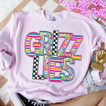 Load image into Gallery viewer, Bright Stripe Floral Checker Mascots Dropdown TRANSFER CSD MAY 25