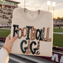 Load image into Gallery viewer, Football Sketch Black Brown Checkered Title DROPDOWN TRANSFER SDD JUNE 26