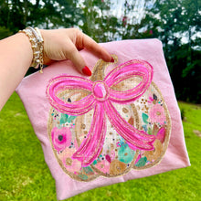 Load image into Gallery viewer, Glitter Floral Pumpkin TRANSFER SDD SEPT