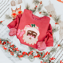 Load image into Gallery viewer, Glittered Up Santa Pink Bow DROPDOWN TRANSFER SDD OCT