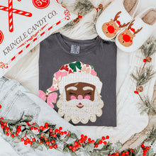 Load image into Gallery viewer, Glittered Up Santa Pink Bow DROPDOWN TRANSFER SDD OCT