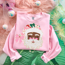 Load image into Gallery viewer, Glittered Up Santa Pink Bow DROPDOWN TRANSFER SDD OCT