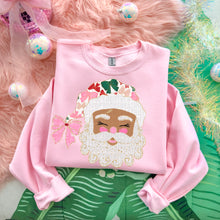 Load image into Gallery viewer, Glittered Up Santa Pink Bow DROPDOWN TRANSFER SDD OCT