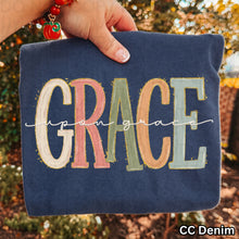 Load image into Gallery viewer, Grace Upon Grace Faux Gold Glitter Paint Splatter TRANSFER UAC SEP 26