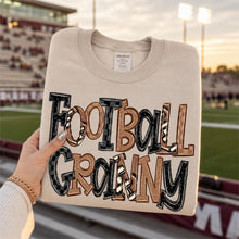 Load image into Gallery viewer, Football Sketch Black Brown Checkered Title DROPDOWN TRANSFER SDD JUNE 26