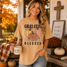 Load image into Gallery viewer, Grateful Thankful Blessed Distressed Pumpkin Trio TRANSFER SDD AUG 26