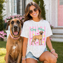 Load image into Gallery viewer, Dog Mom Wavy Pink Stripes Breed DROPDOWN TRANSFER UAC 26