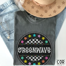 Load image into Gallery viewer, Colorful Checkered Stars Mascot DROPDOWN TRANSFER COR