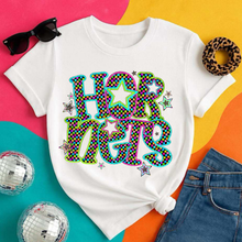 Load image into Gallery viewer, Neon Bright Checker Star Mascots Dropdown TRANSFER CSD MAY 25