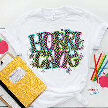 Load image into Gallery viewer, Neon Bright Checker Star Mascots Dropdown TRANSFER CSD MAY 25