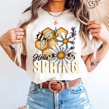 Load image into Gallery viewer, Hello Spring Daisies Honeycomb And Bumblebee TRANSFER SDD MAR 26