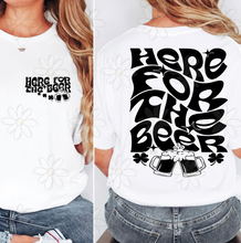 Load image into Gallery viewer, Here For The Beer With Pocket Dropdown TRANSFER DDD ST PATTY COLLAB