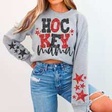 Load image into Gallery viewer, Hockey Mama Star Sleeves TRANSFER sdd