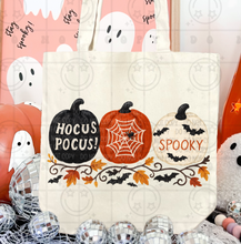 Load image into Gallery viewer, Hocus Trio Pumpkin Leaves TRANSFER HMWK SEPT 25