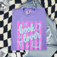 Load image into Gallery viewer, Coquette Stripes Book Lover TRANSFER ET MAR 26