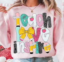 Load image into Gallery viewer, Teach Love Inspire Pencil Bow TRANSFER