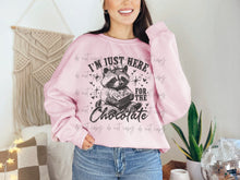 Load image into Gallery viewer, I’m Just Here For The Chocolate Raccoon DROP-DOWN TRANSFER