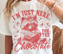 Load image into Gallery viewer, I’m Just Here For The Chocolate Raccoon DROP-DOWN TRANSFER