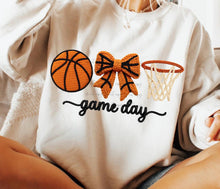 Load image into Gallery viewer, Game Day Faux Yarn Basketball TRANSFER