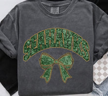 Load image into Gallery viewer, Collegiate Glitter Team Bows DROPDOWN DTF Transfer
