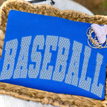 Load image into Gallery viewer, Baseball Blue Polka Arch Lace TRANSFER TCC ET MAR 26