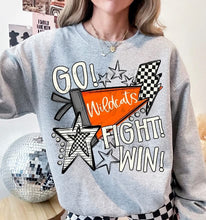 Load image into Gallery viewer, Go Fight Win Pennant Checkered CUSTOMIZED DTF Transfer