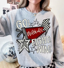 Load image into Gallery viewer, Go Fight Win Pennant Checkered CUSTOMIZED DTF Transfer