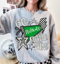 Load image into Gallery viewer, Go Fight Win Pennant Checkered CUSTOMIZED DTF Transfer