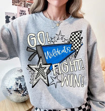 Load image into Gallery viewer, Go Fight Win Pennant Checkered CUSTOMIZED DTF Transfer