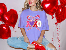 Load image into Gallery viewer, XOXO Pink Purple Red Bow DROPDOWN TRANSFER TCC DEC 25