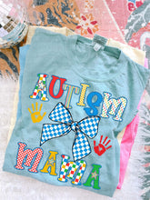 Load image into Gallery viewer, Autism Mama Blue Checker Bow TRANSFER CARTER MAR 26