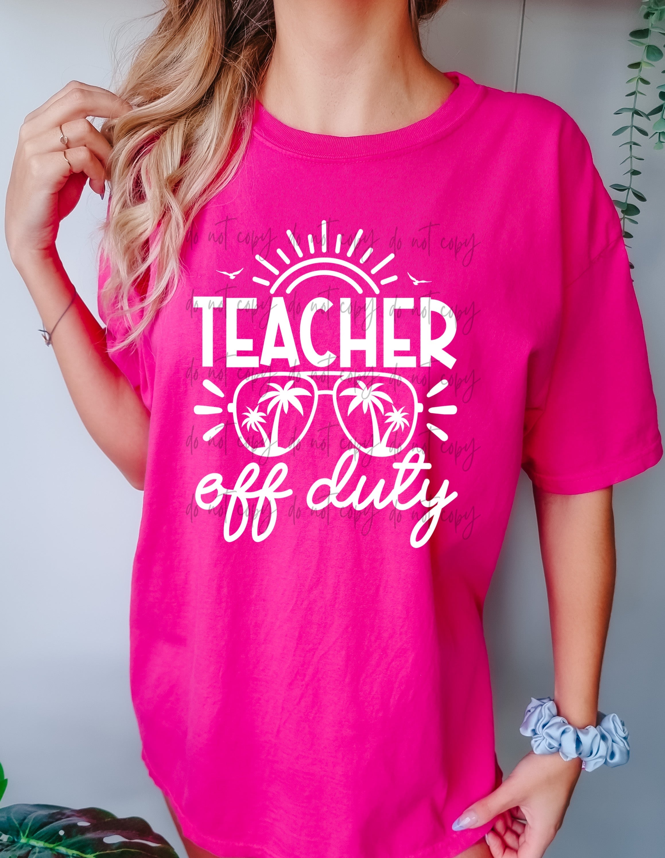 Teach Off Duty WHT TRANSFER – Sassy Sublimation & Screen Prints