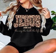 Load image into Gallery viewer, Leopard Jesus The Way Lace TRANSFER ET