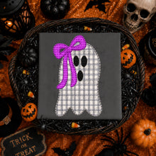 Load image into Gallery viewer, Purple Bow Ghost Stitch TRANSFER TCC AUG 26