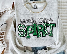 Load image into Gallery viewer, Sporty Team Name Spirit CUSTOMIZABLE DROPDOWN DTF Transfer