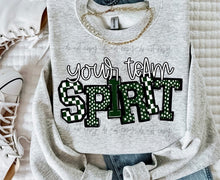 Load image into Gallery viewer, Sporty Team Name Spirit CUSTOMIZABLE DROPDOWN DTF Transfer