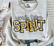 Load image into Gallery viewer, Sporty Team Name Spirit CUSTOMIZABLE DROPDOWN DTF Transfer